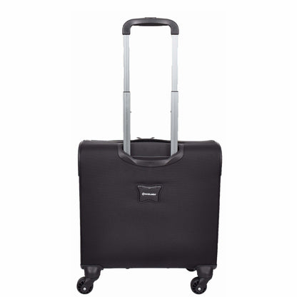 4 Wheel Pilot Case Hand Luggage Business Organiser Office Trolley Cabin Bag HLG602 Black