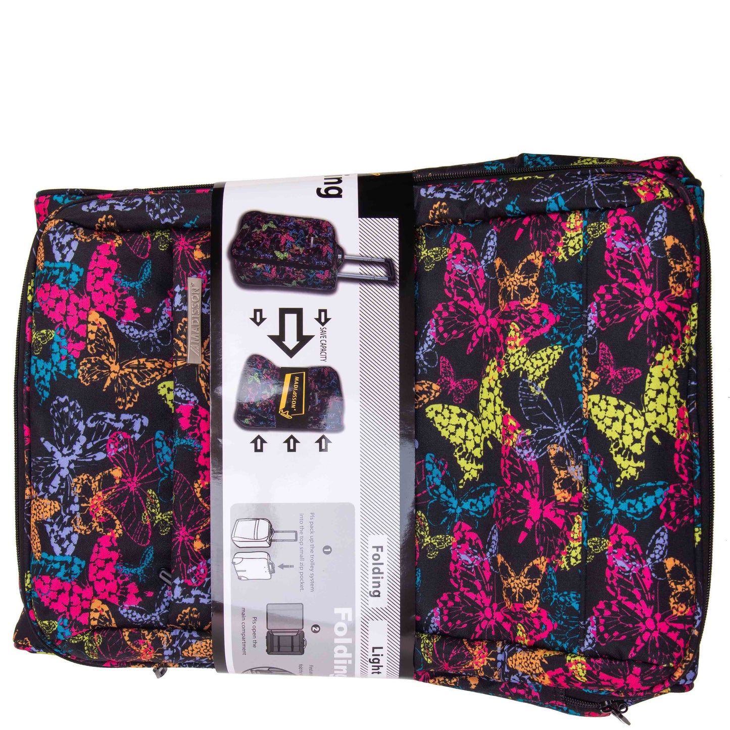 Wheeled Cabin Soft Suitcase Lightweight Printed HLG20726 Butterfly 6