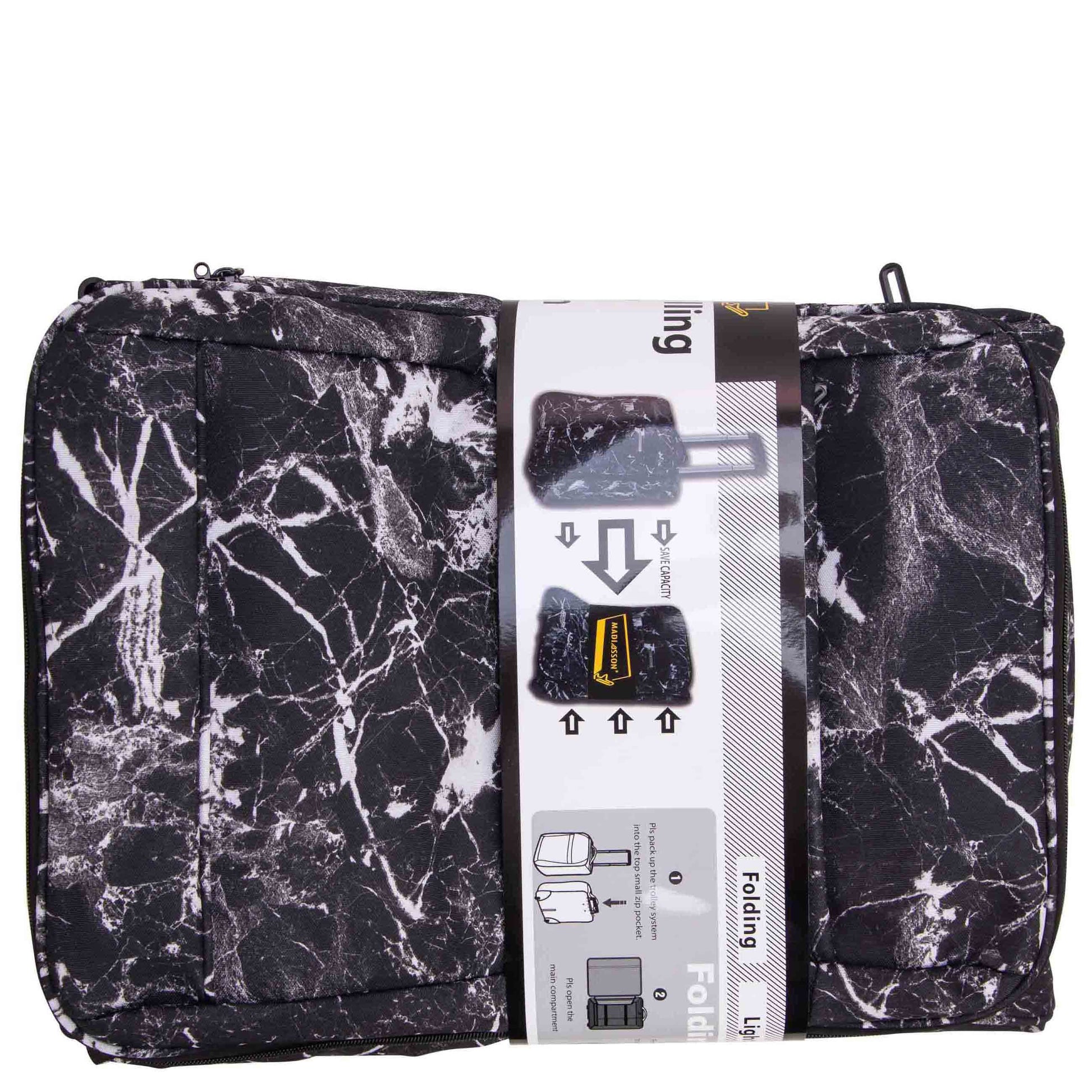 Wheeled Cabin Soft Suitcase Lightweight Printed HLG20726 Marble 6