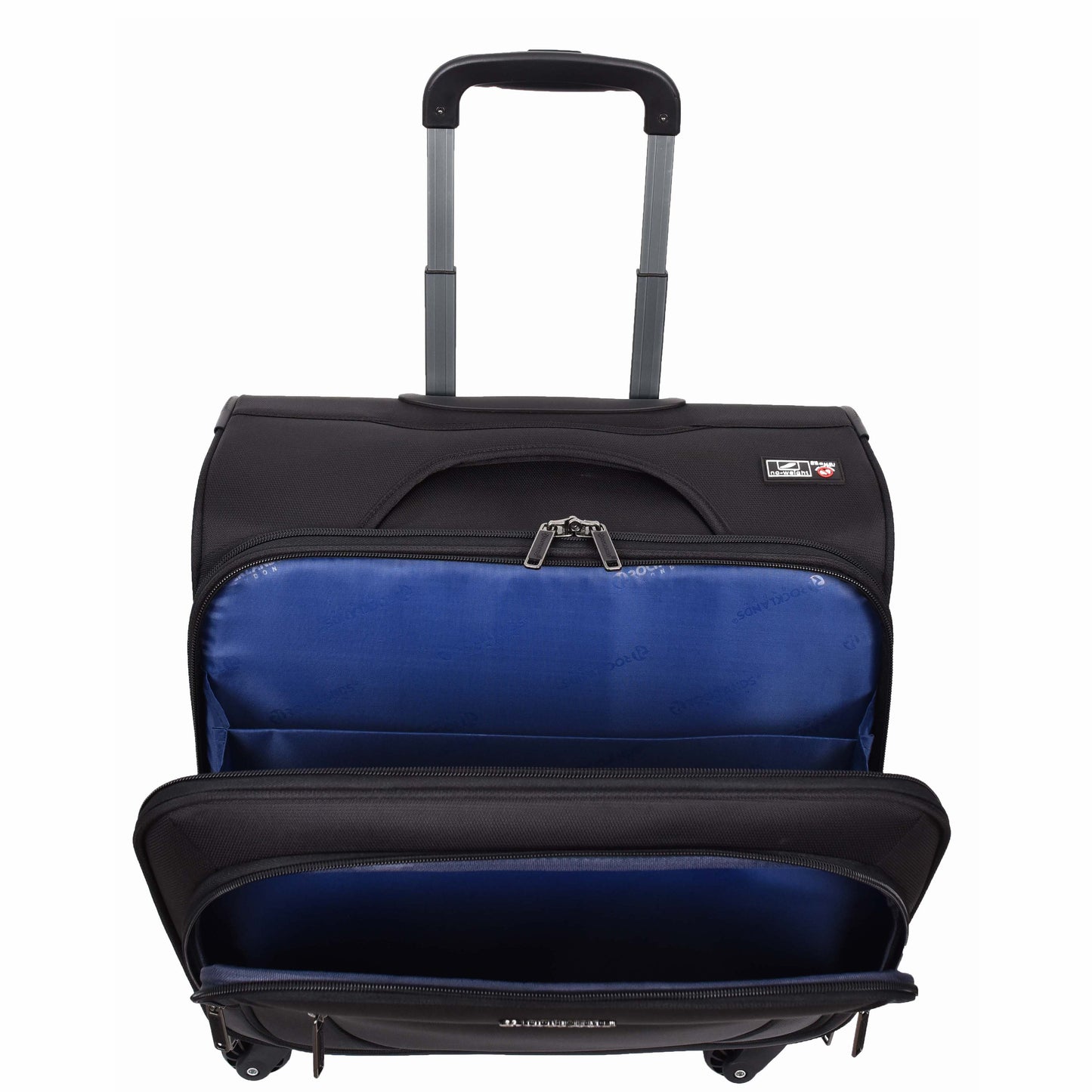 4 Wheel Pilot Case Hand Luggage Business Organiser Office Trolley Cabin Bag HLG602 Black