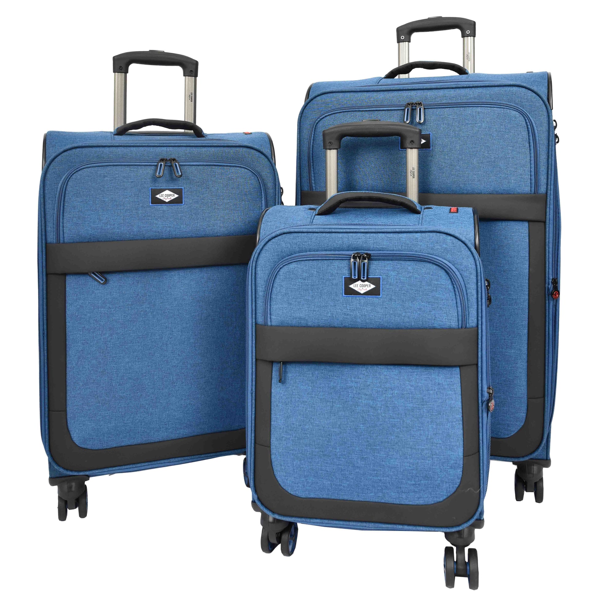 Soft Lightweight Expandable Luggage Set Wheeled HLG30533 Navy 4
