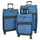 Soft Lightweight Expandable Luggage Set Wheeled HLG30533 Navy