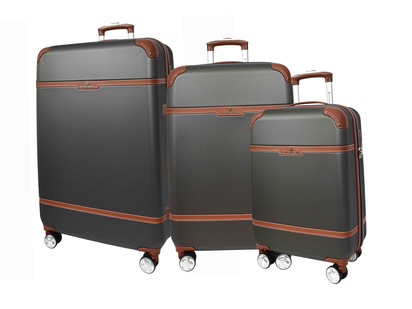 Retro Hard Shell Expandable Luggage HLG303 Grey 2