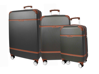 Retro Hard Shell Expandable Luggage HLG303 Grey 2