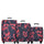 8 Wheels Suitcase lightweight Luggage Travel Bags Flower Print Navy