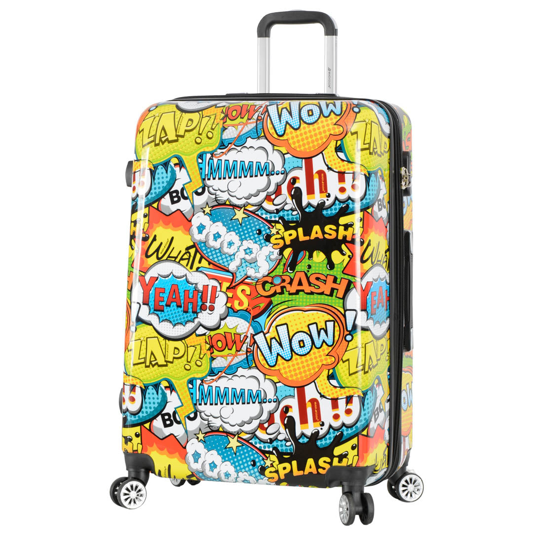 Comic Print Hard Shell Suitcase Four Wheel Expandable Luggage HLG286 Large-1