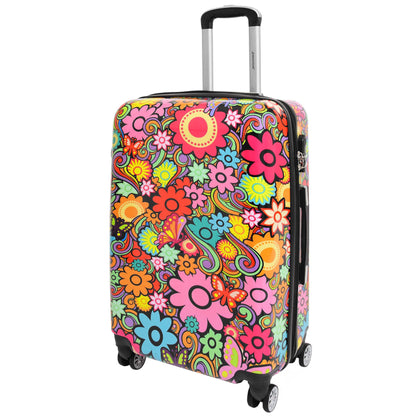 Flower Print Hard Shell Suitcase