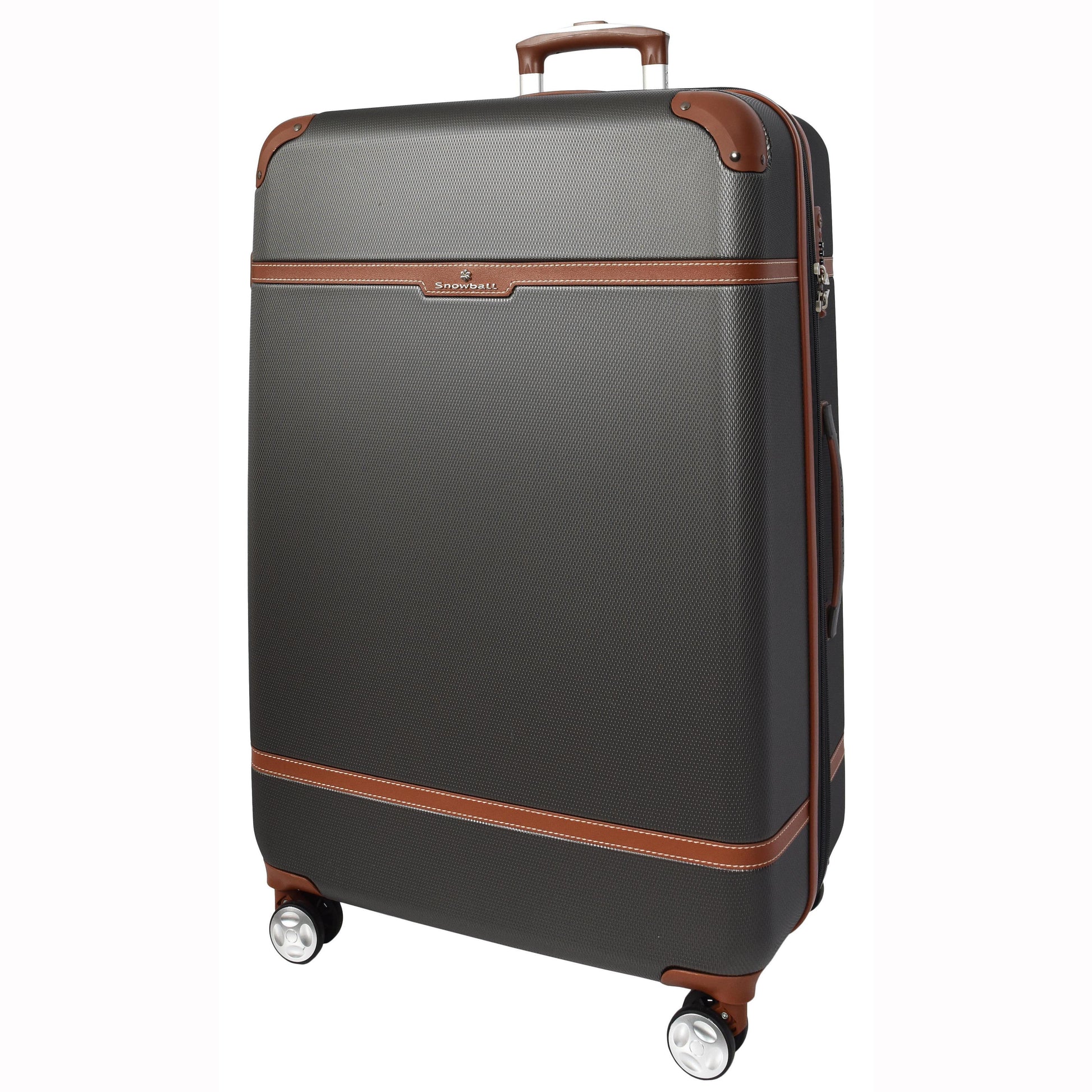 Retro Hard Shell Expandable Luggage HLG303 Grey 1