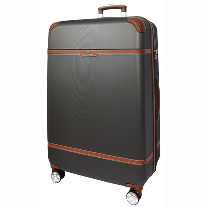 Retro Hard Shell Expandable Luggage HLG303 Grey 1