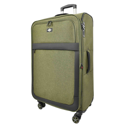 Soft Lightweight Expandable Luggage Set Wheeled HLG30533 Khaki Green 3
