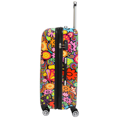 Flower Print Hard Shell Suitcase