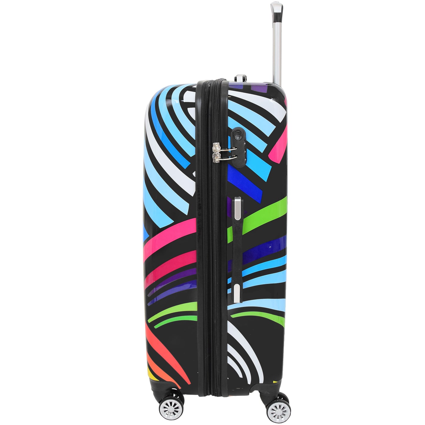 Multi Heart Print Hard Shell Suitcase