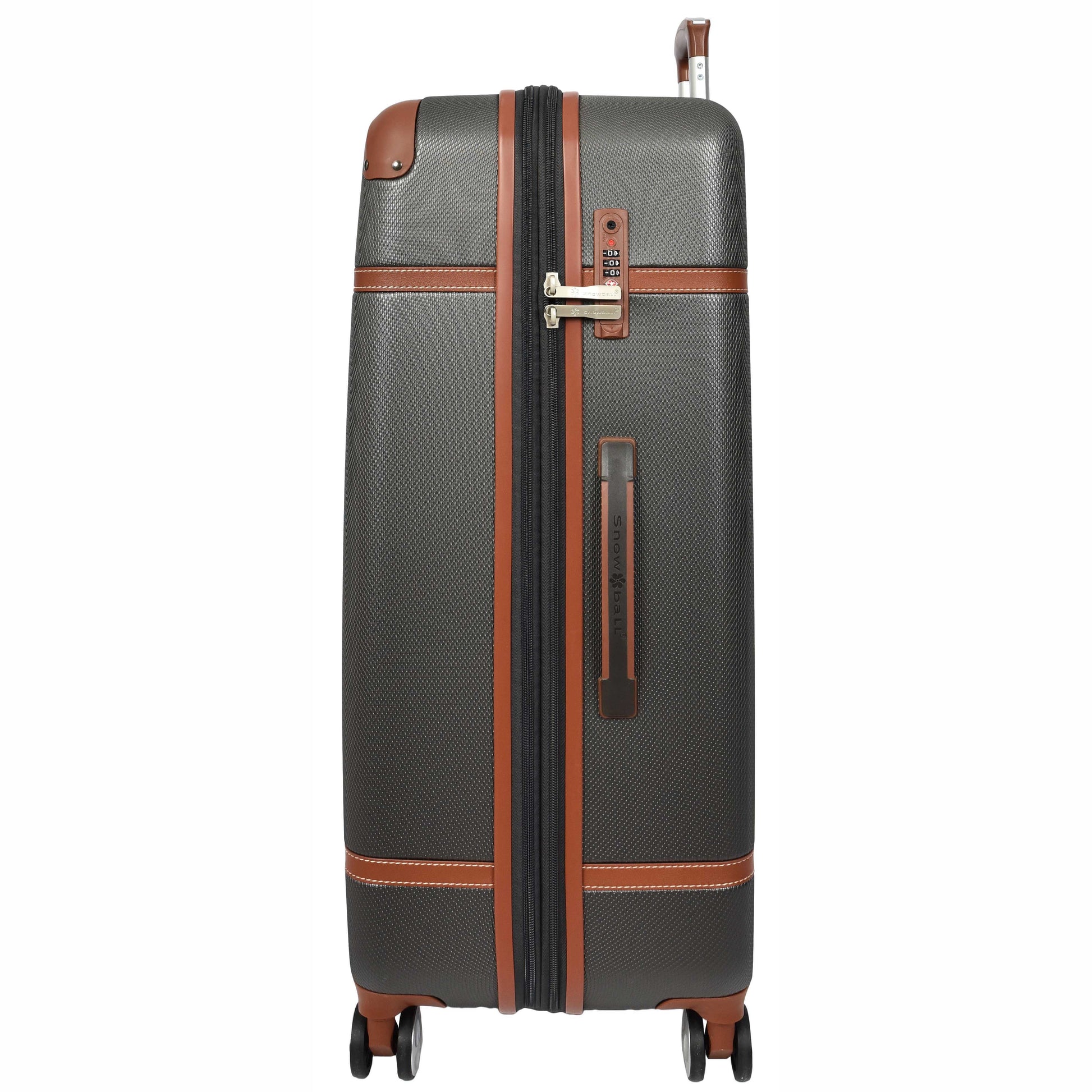 Retro Hard Shell Expandable Luggage HLG303 Grey 4