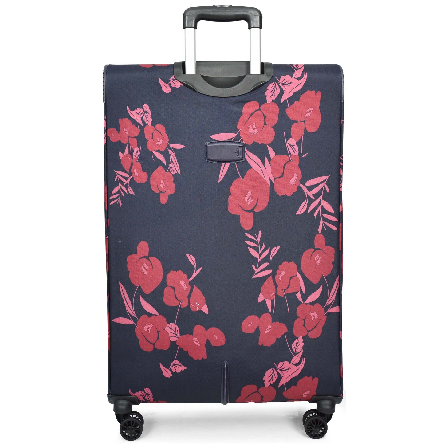 8 Wheels Suitcase lightweight Luggage Travel Bags Flower Print Navy