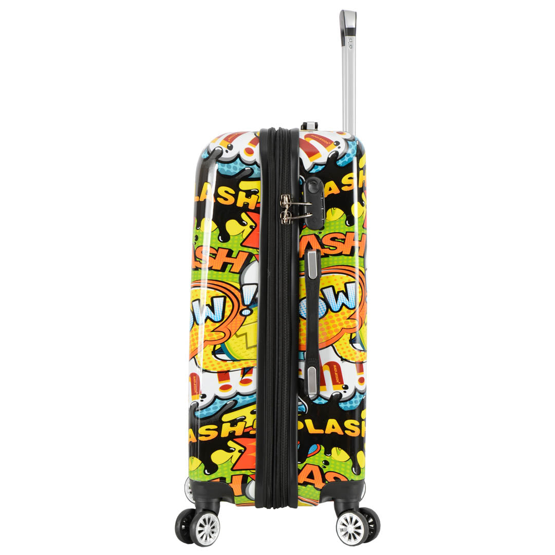 Comic Print Hard Shell Suitcase Four Wheel Expandable Luggage HLG286 Large-2