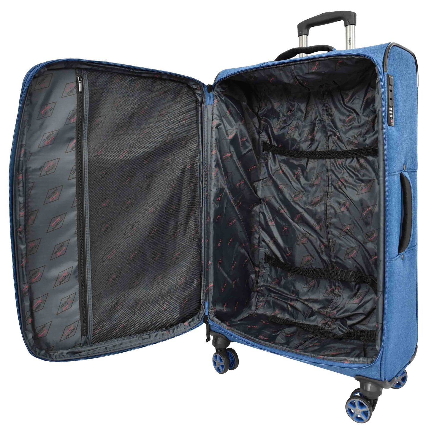 Soft Lightweight Expandable Luggage Set Wheeled HLG30533 Navy 8