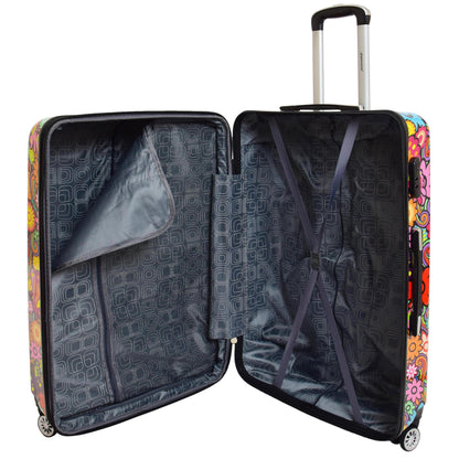 Flower Print Hard Shell Suitcase