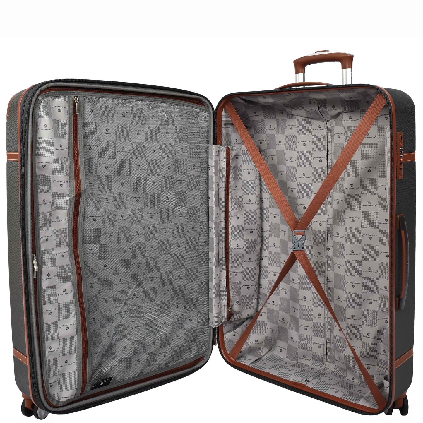 Retro Hard Shell Expandable Luggage HLG303 Grey 7