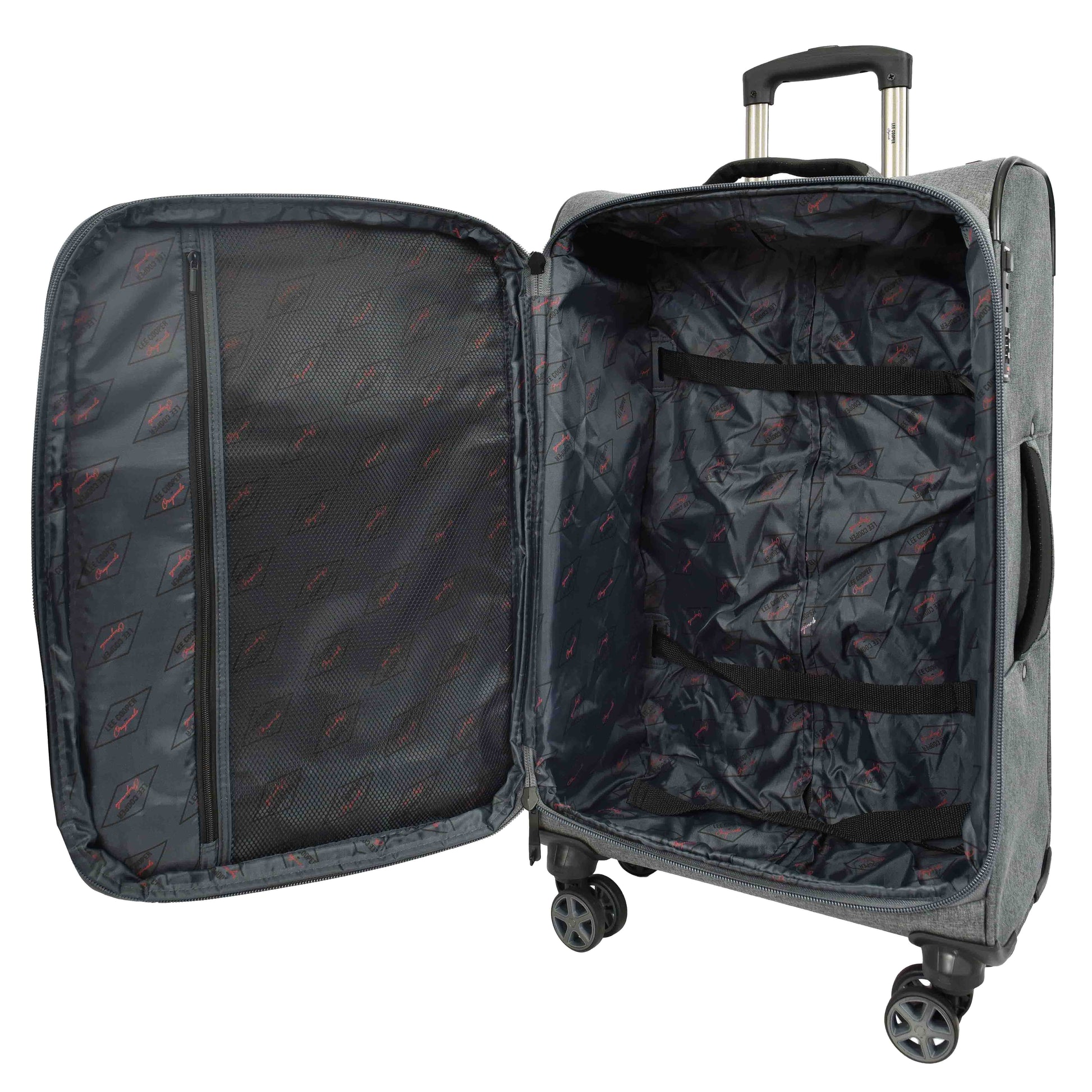 Soft Lightweight Expandable Luggage Set Wheeled HLG30533 Grey 6