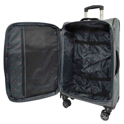 Soft Lightweight Expandable Luggage Set Wheeled HLG30533 Grey 6