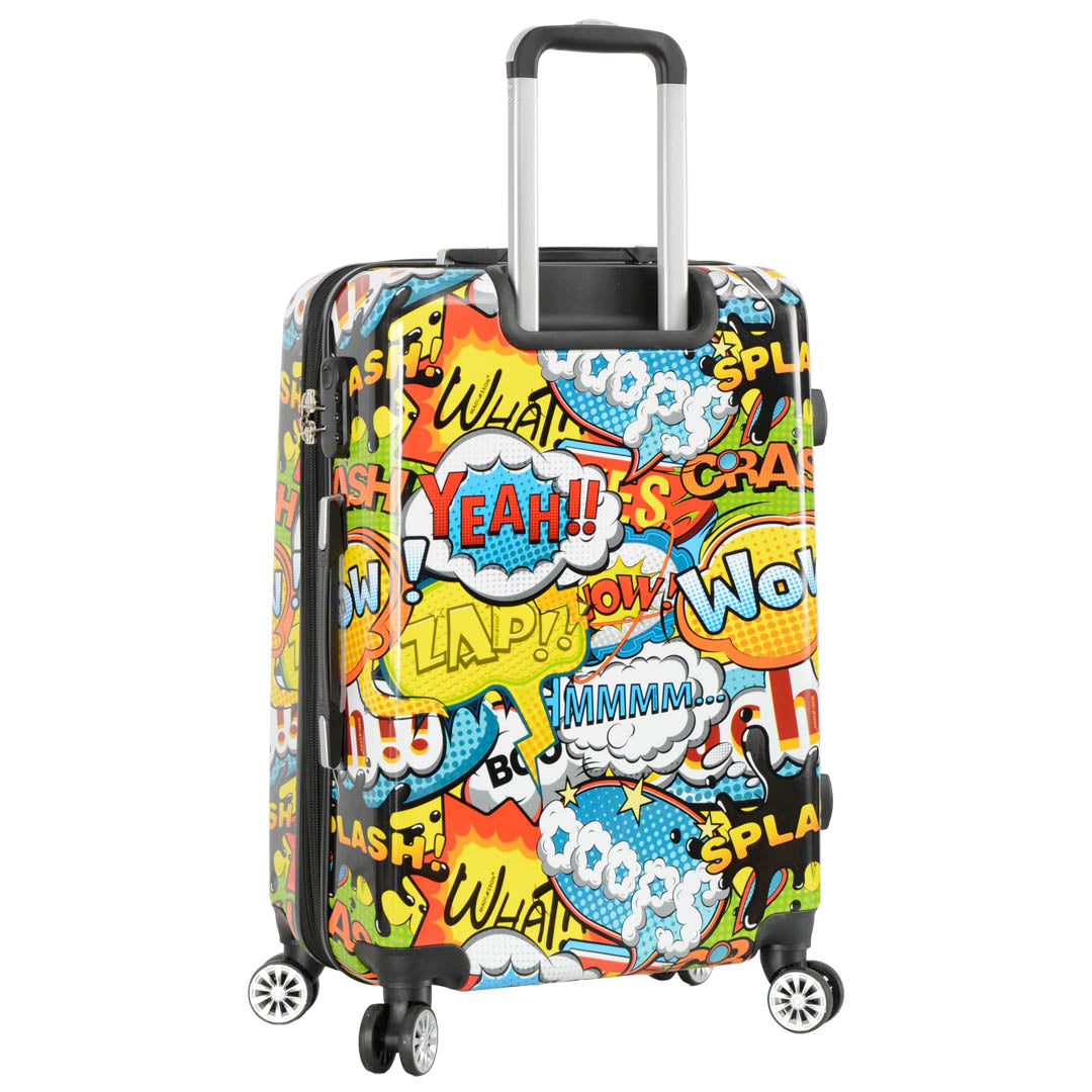 Comic Print Hard Shell Suitcase Four Wheel Luggage House Of Luggage House of Luggage