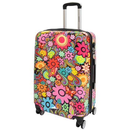 Flower Print Hard Shell Suitcase