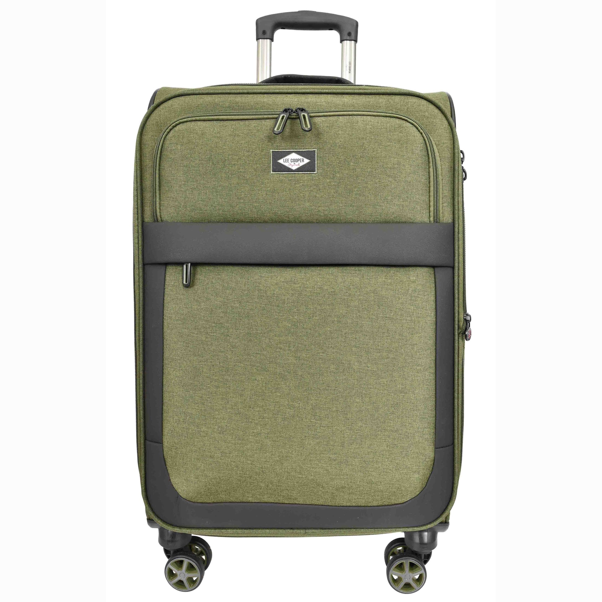 Soft Lightweight Expandable Luggage Set Wheeled HLG30533 Khaki Green 7