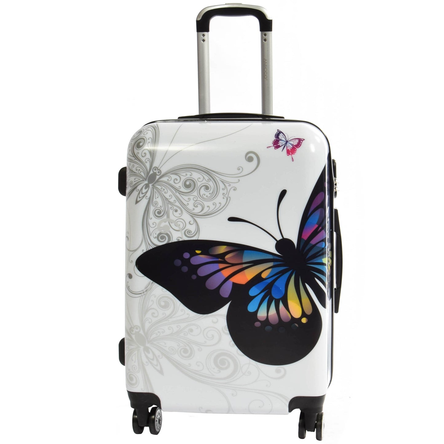 Butterfly Print Hard Shell Suitcase