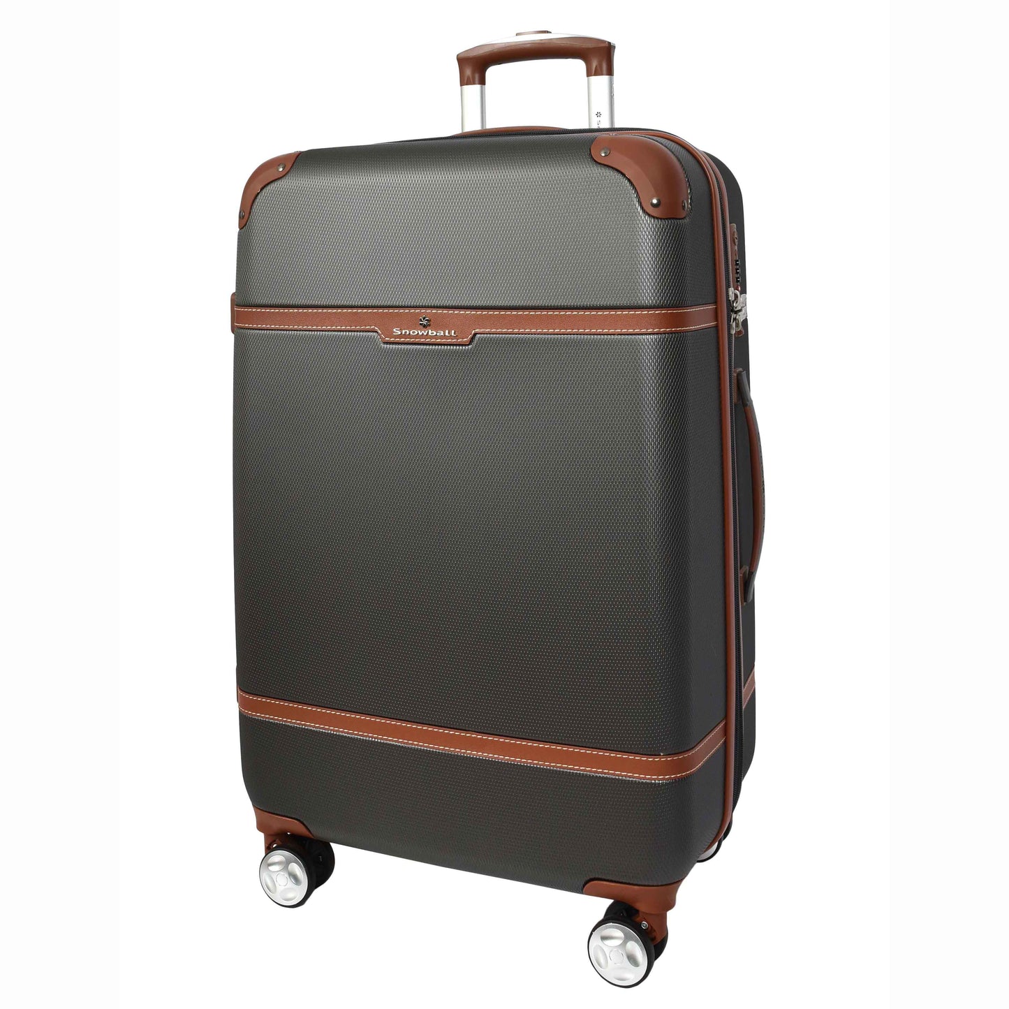 Retro Hard Shell Expandable Luggage HLG303 Grey 6