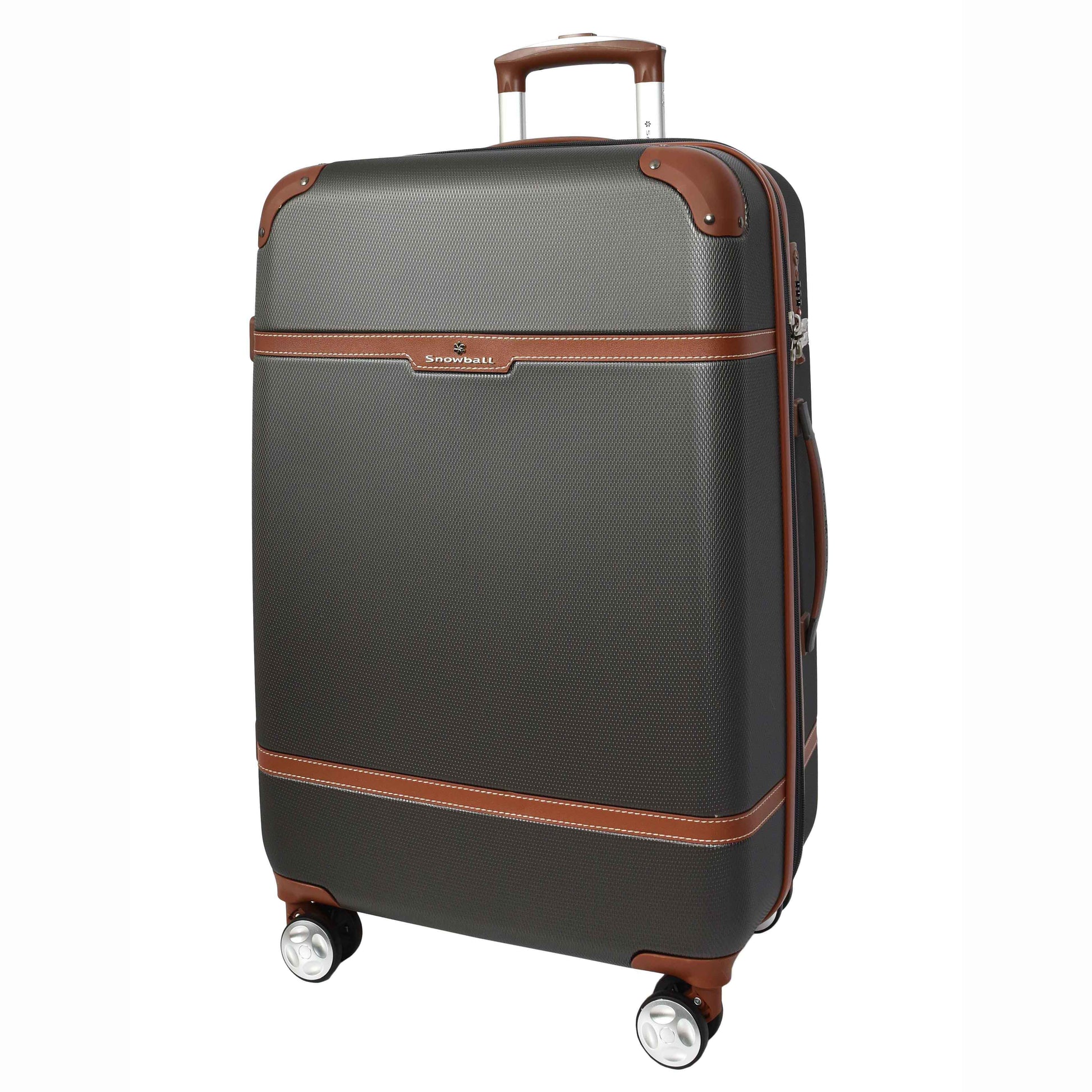 Retro Hard Shell Expandable Luggage HLG303 Grey 6