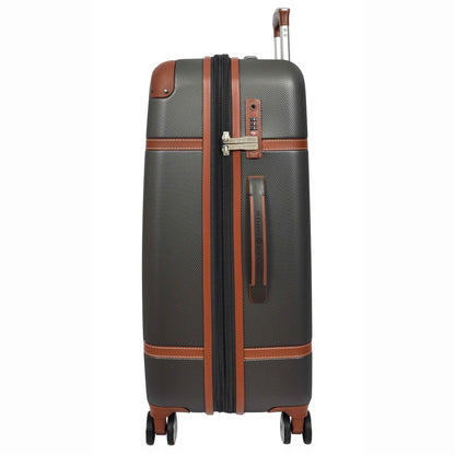 Retro Hard Shell Expandable Luggage HLG303 Grey 9