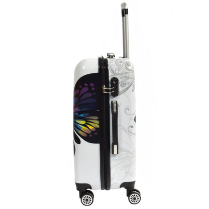 Butterfly Print Hard Shell Suitcase