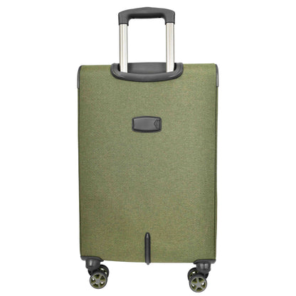 Soft Lightweight Expandable Luggage Set Wheeled HLG30533 Khaki Green 10