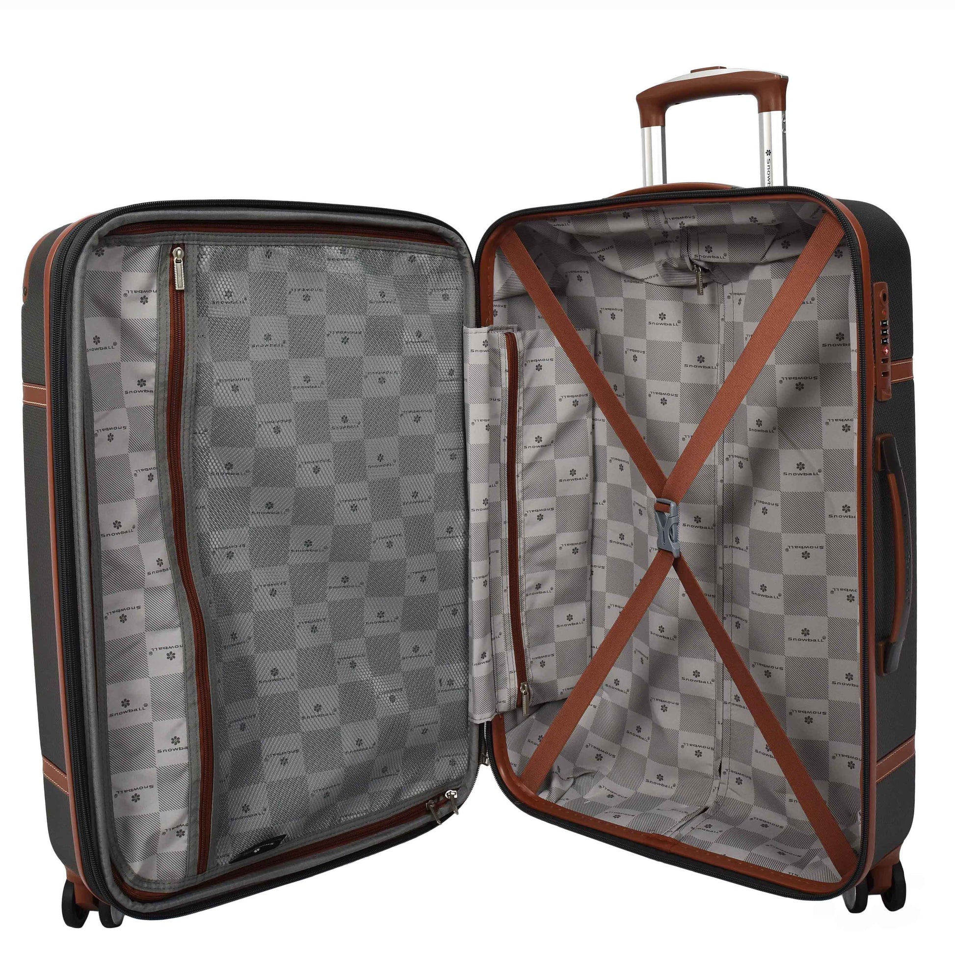 Retro Hard Shell Expandable Luggage HLG303 Grey 11