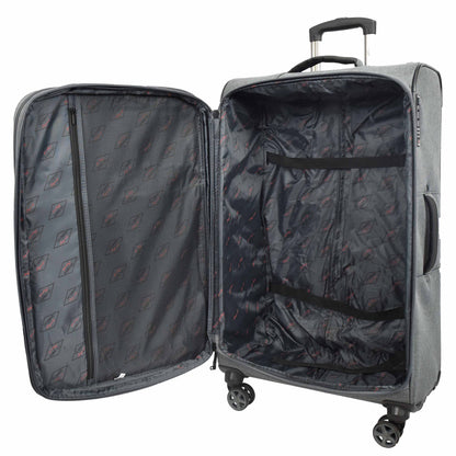 Soft Lightweight Expandable Luggage Set Wheeled HLG30533 Grey 11
