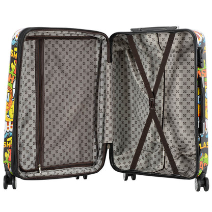 Comic Print Hard Shell Suitcase Four Wheel Expandable Luggage HLG286 Medium-2