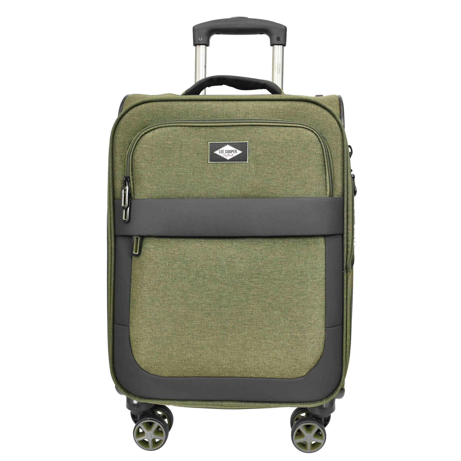 Soft Lightweight Expandable Luggage Set Wheeled HLG30533 Khaki Green 12