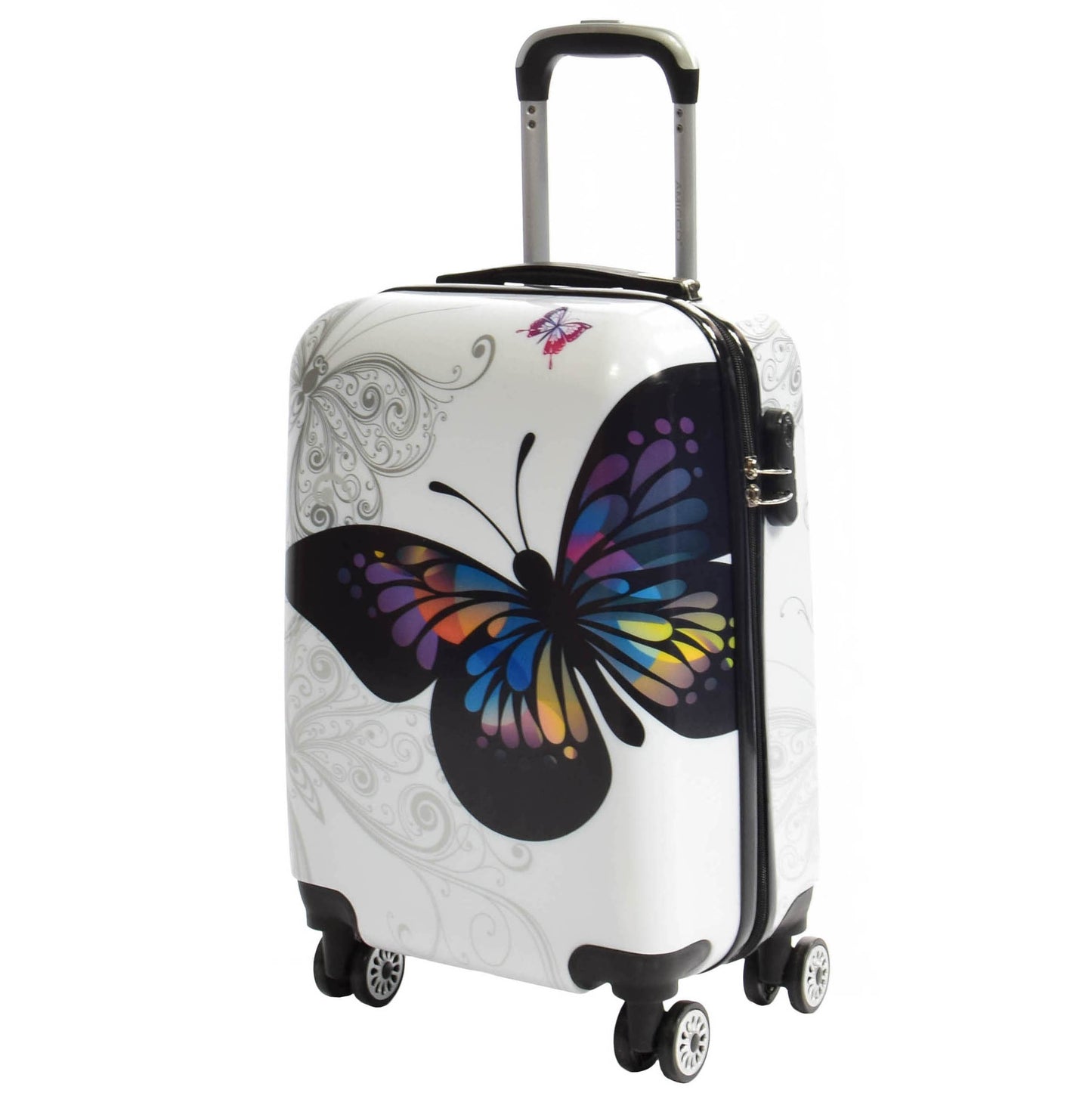 Butterfly Print Hard Shell Suitcase