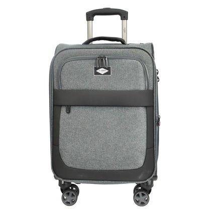 Soft Lightweight Expandable Luggage Set Wheeled HLG30533 Grey 14