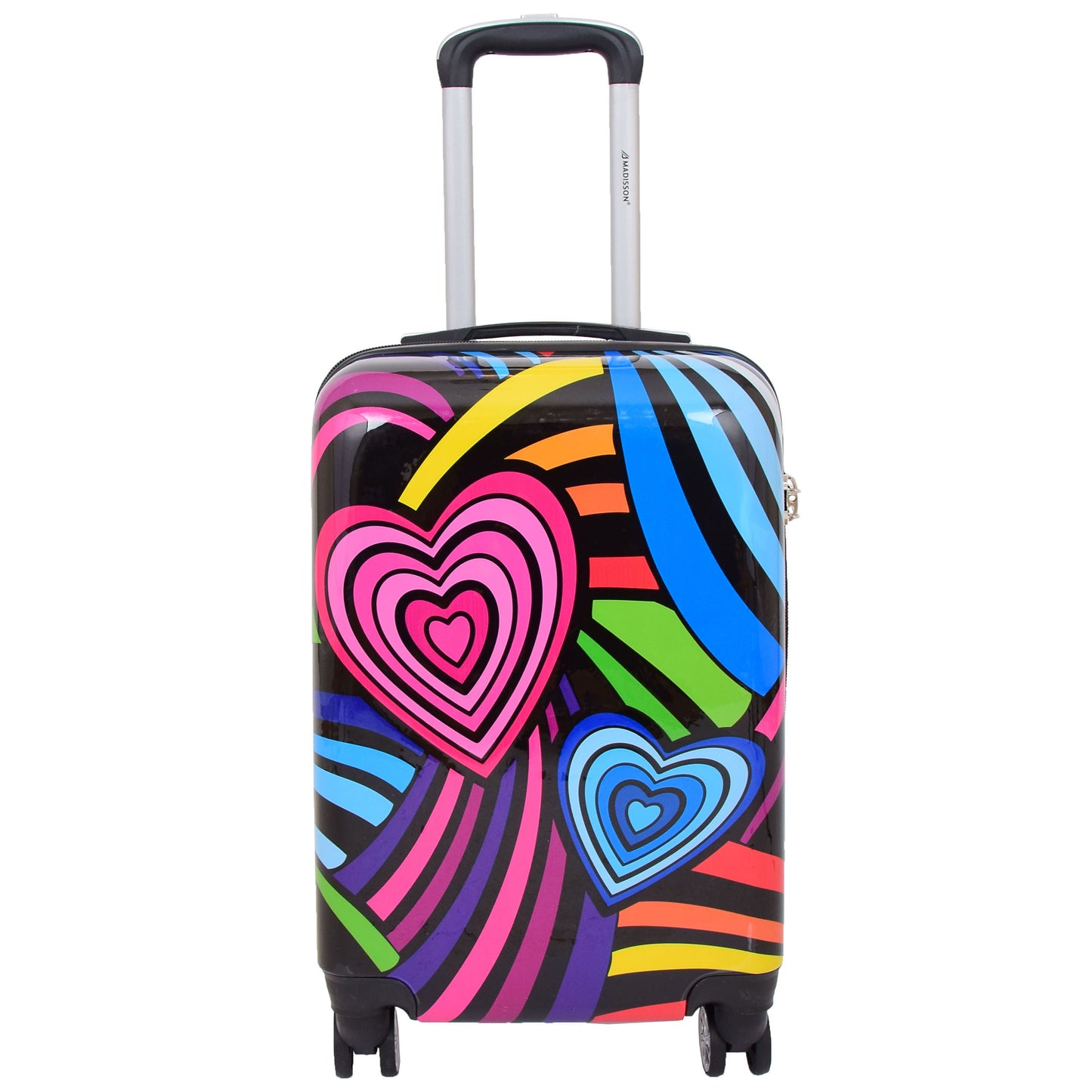 Multi Heart Print Hard Shell Suitcase