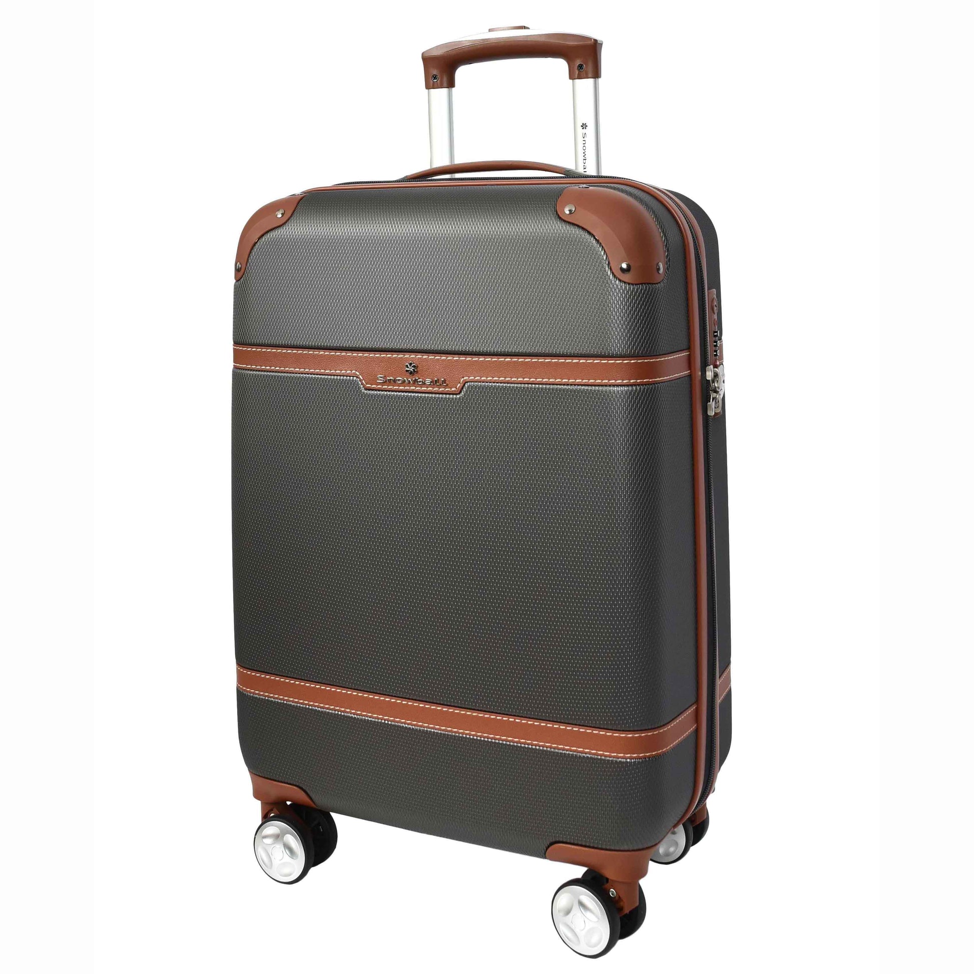 Retro Hard Shell Expandable Luggage HLG303 Grey 12