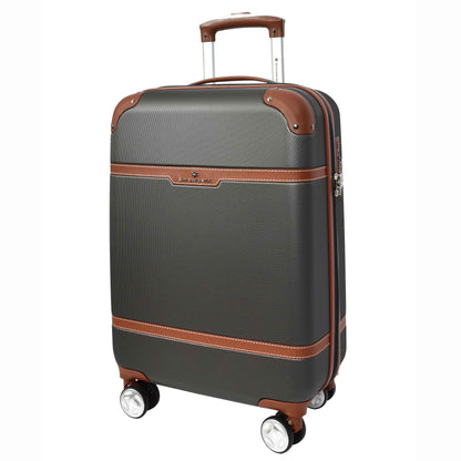 Retro Hard Shell Expandable Luggage HLG303 Grey 12