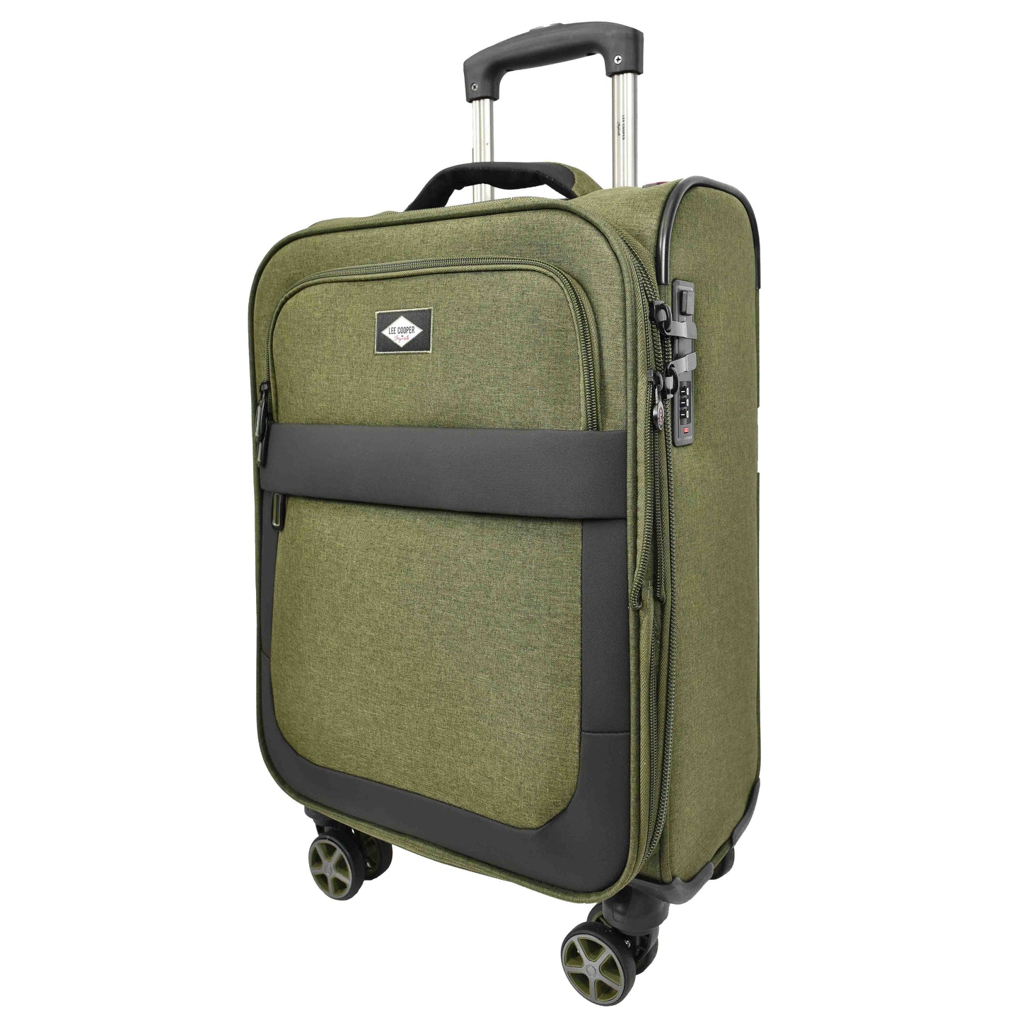 Soft Lightweight Expandable Luggage Set Wheeled HLG30533 Khaki Green 13