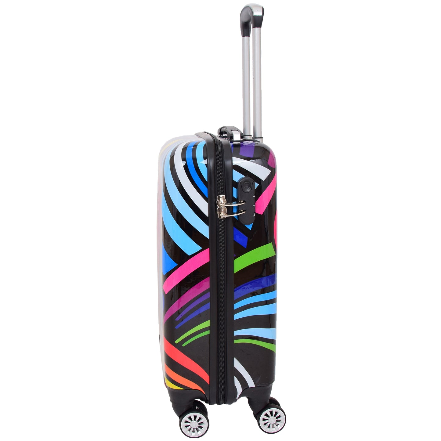 Multi Heart Print Hard Shell Suitcase