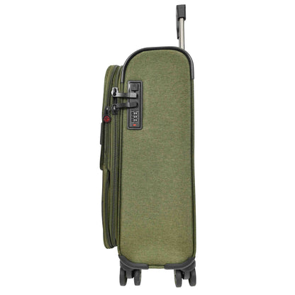 Soft Lightweight Expandable Luggage Set Wheeled HLG30533 Khaki Green 14
