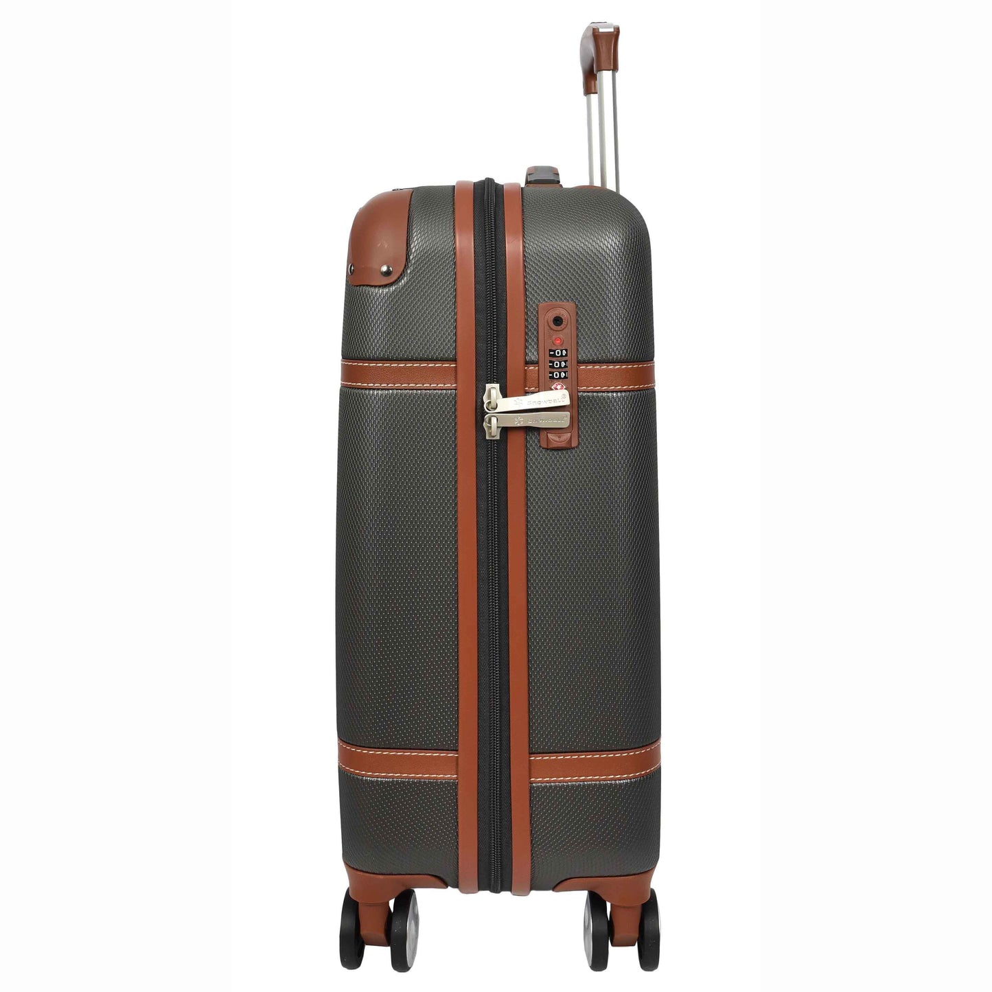 Retro Hard Shell Expandable Luggage HLG303 Grey 14