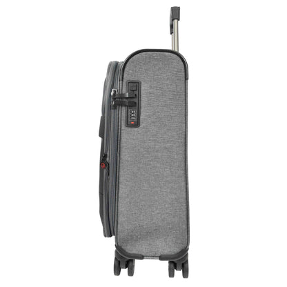 Soft Lightweight Expandable Luggage Set Wheeled HLG30533 Grey 15