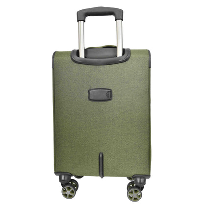 Soft Lightweight Expandable Luggage Set Wheeled HLG30533 Khaki Green 15
