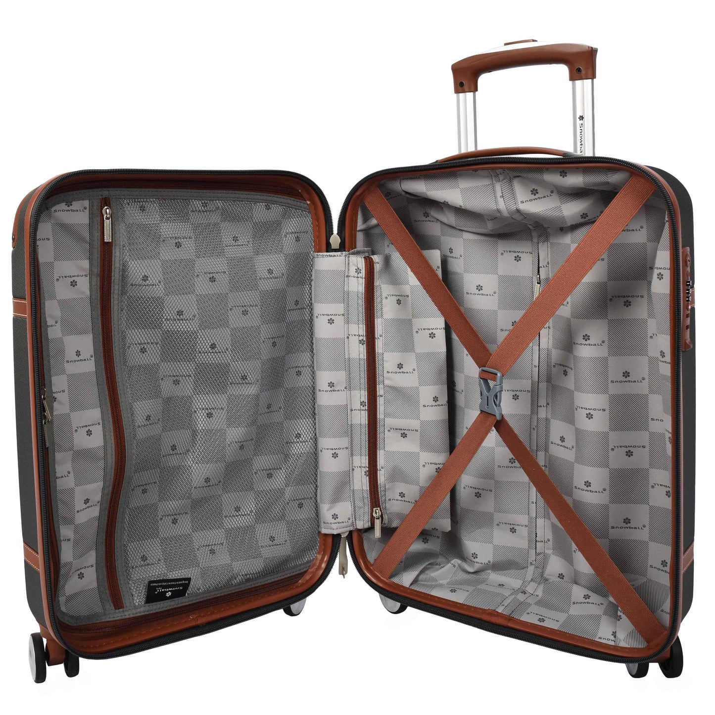 Retro Hard Shell Expandable Luggage HLG303 Grey 16