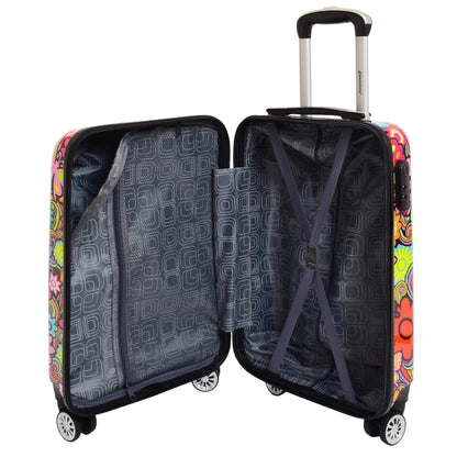 Flower Print Hard Shell Suitcase